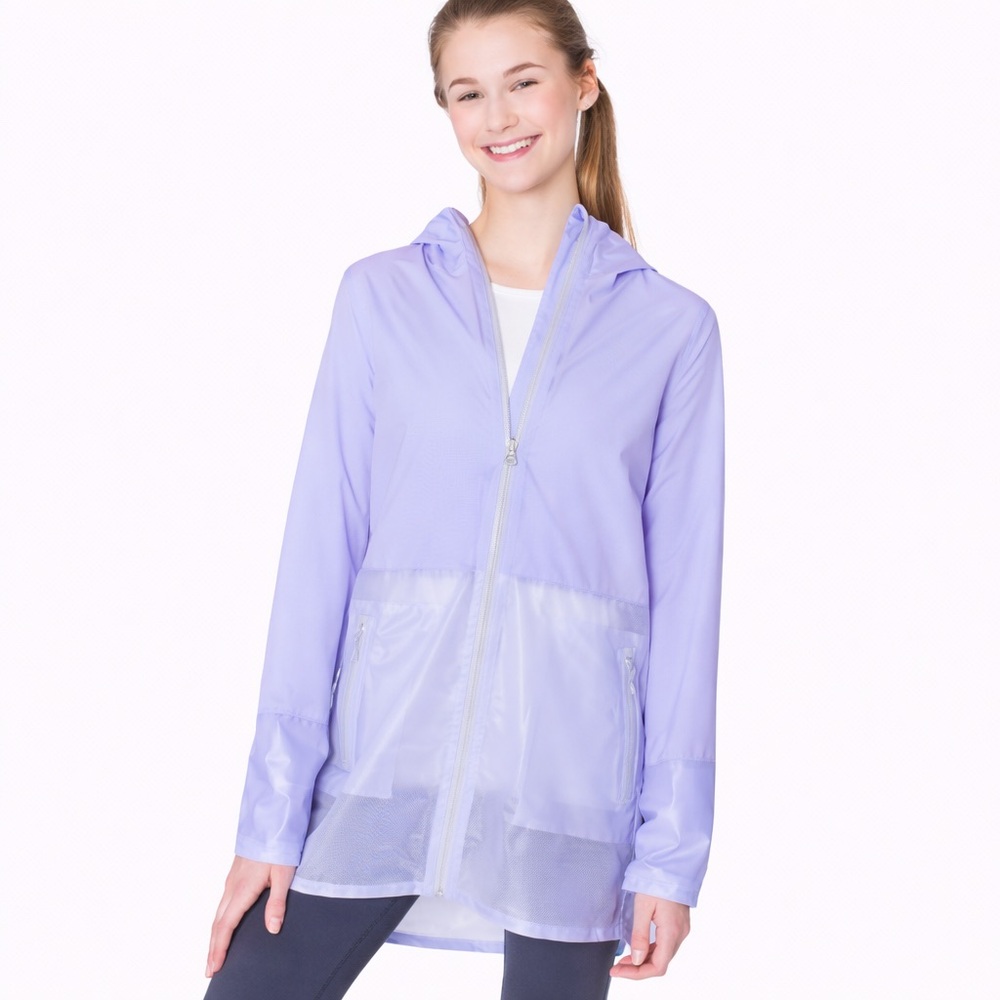 IVIVVA 14 mesh with the rain jacket purple 0126 hood girl lululemon windbreaker